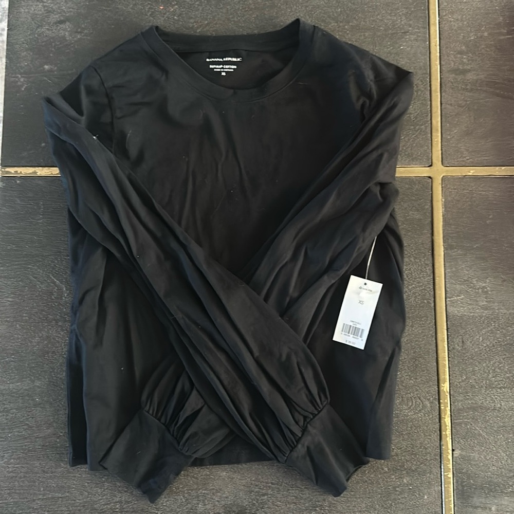 XS black long sleeve shirt by Banana Republic